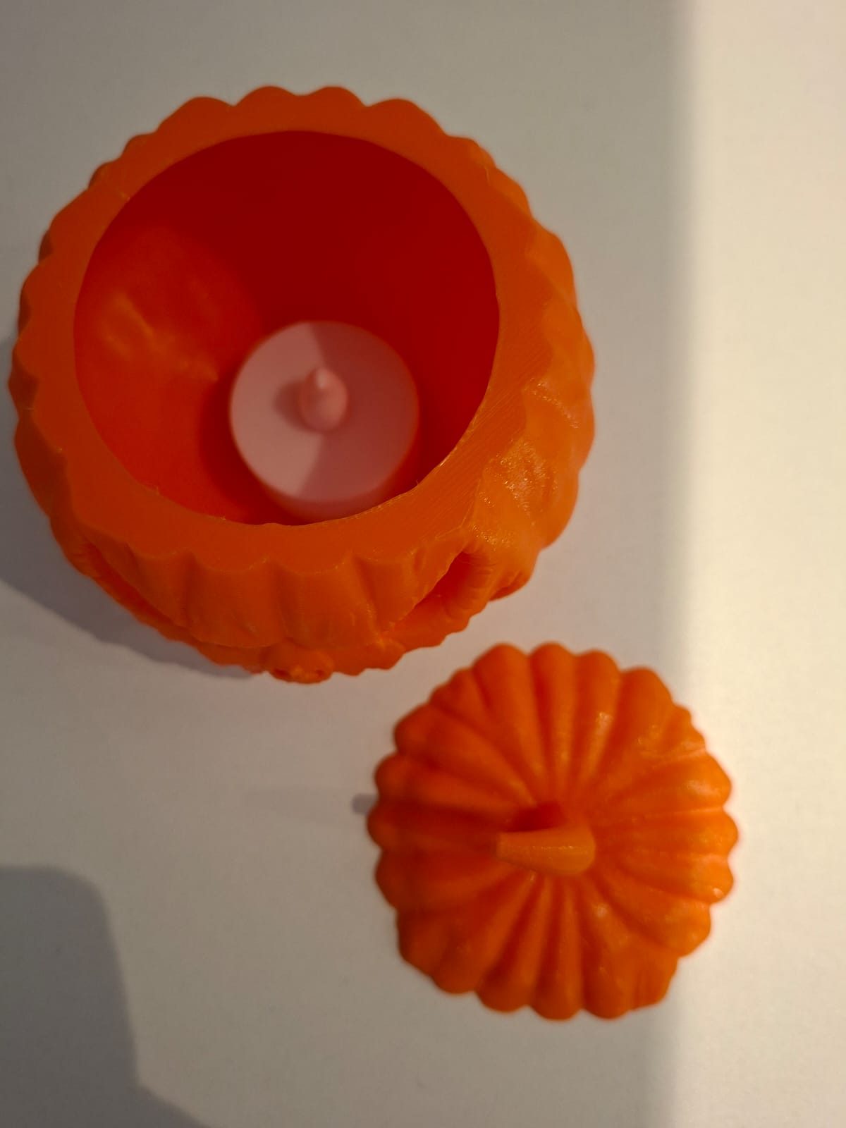 Abóbora de Halloween 3D com Iluminação – 9 cm