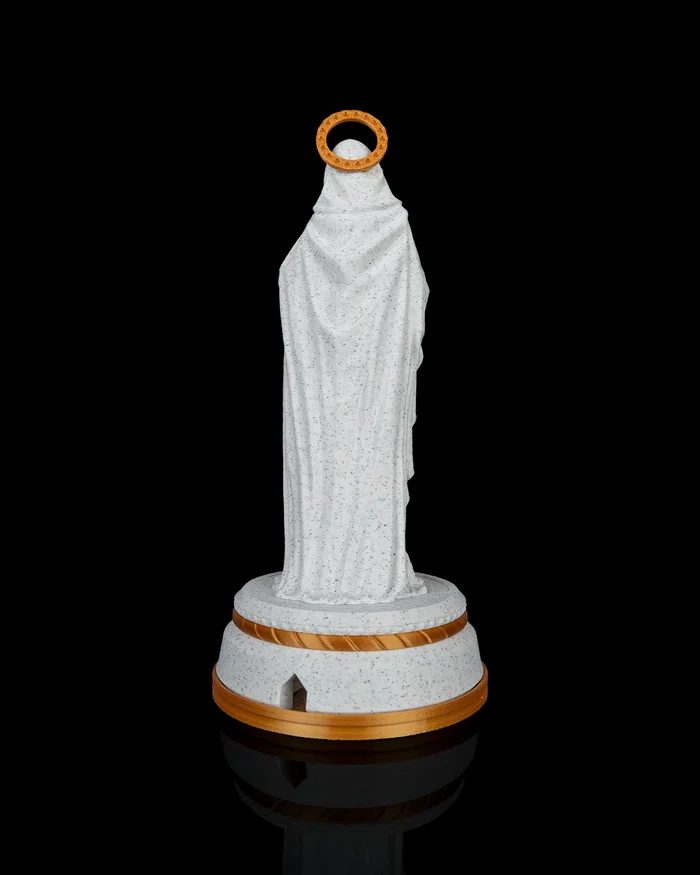 Maria com o Menino Jesus Iluminada – Escultura 3D com LED 12V | 16 cm