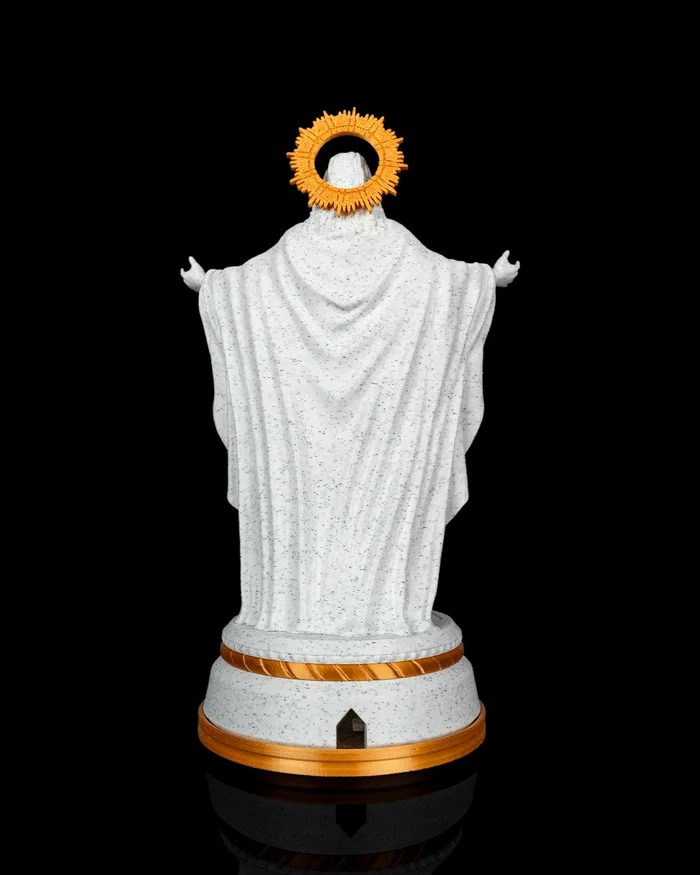 Cristo Resplandecente Iluminado – Escultura 3D com LED 12V | 16 cm