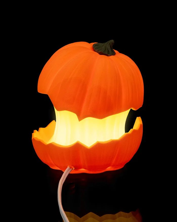 Luminária Abóbora Halloween 3D – 17 cm