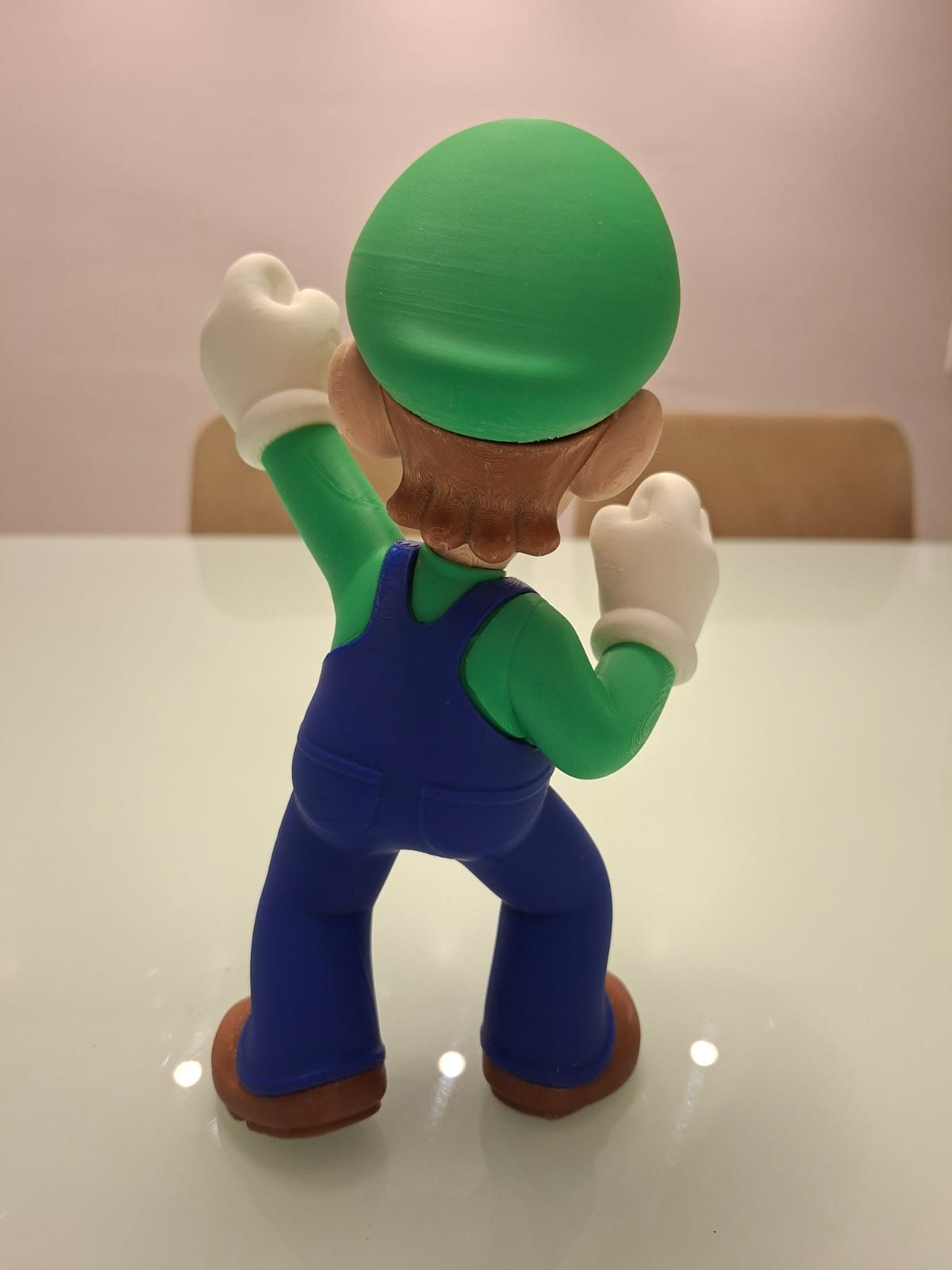 Luigi 3D Colorido 23cm Boneco Colecionável