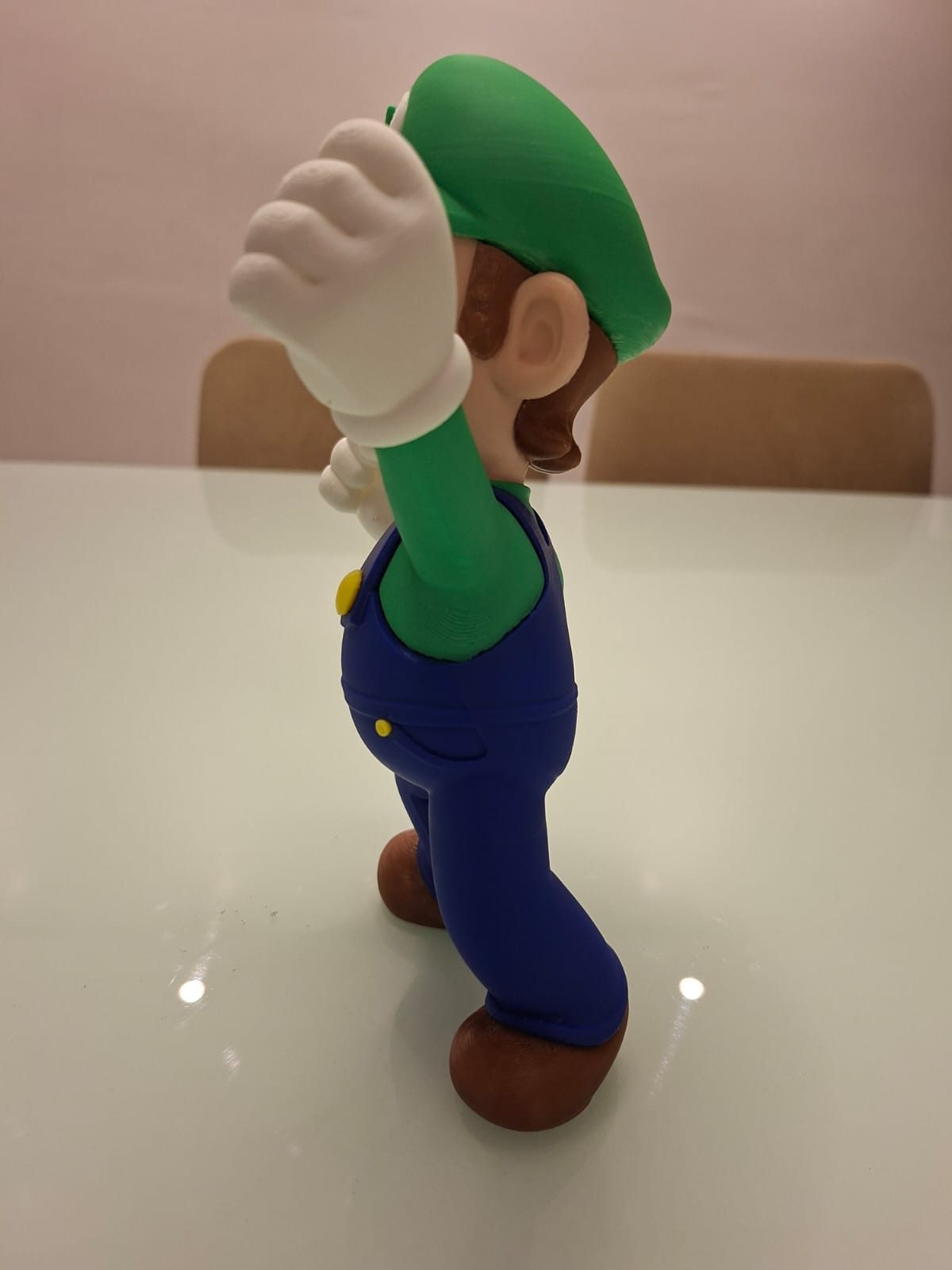 Luigi 3D Colorido 23cm Boneco Colecionável