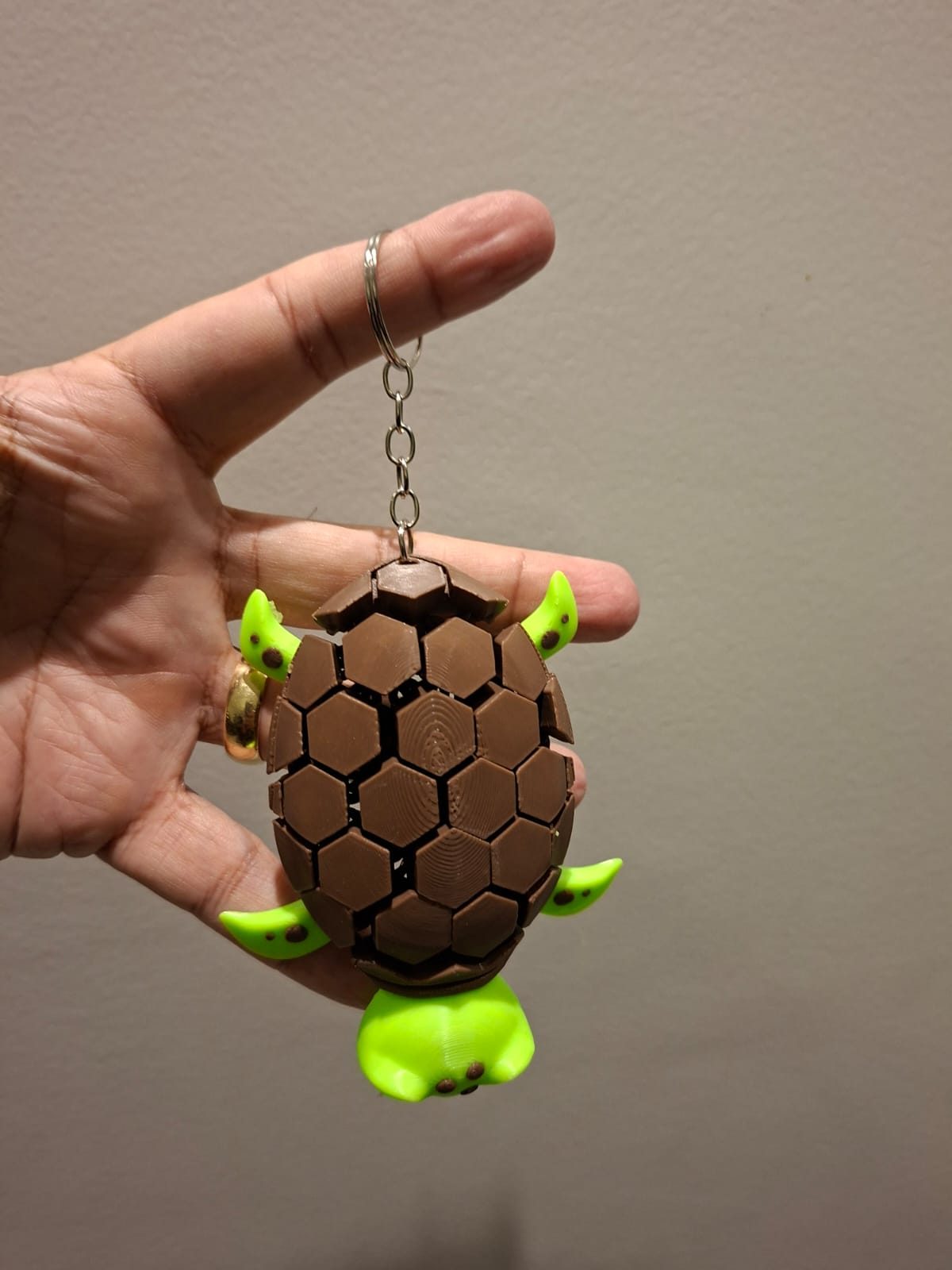 Chaveiro Sensorial Tartaruga 3D Articulada – 10 cm