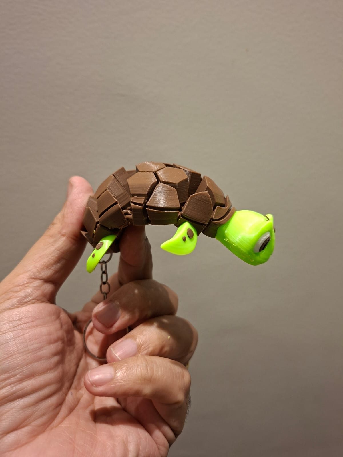 Chaveiro Sensorial Tartaruga 3D Articulada – 10 cm