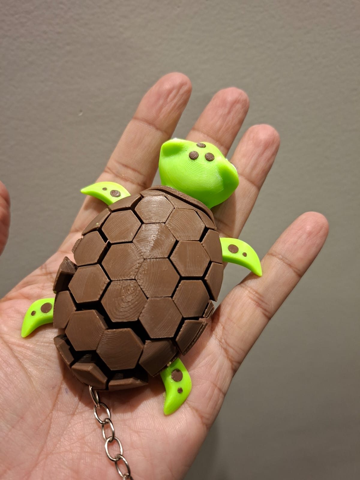 Chaveiro Sensorial Tartaruga 3D Articulada – 10 cm