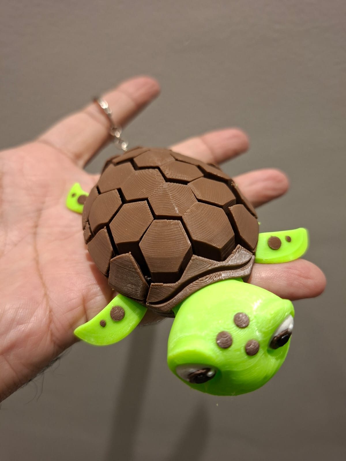 Chaveiro Sensorial Tartaruga 3D Articulada – 10 cm